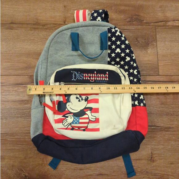 VTG Disney Disneyland Mickey Mouse America USA Backpack Disneyworld - Picture 3 of 8